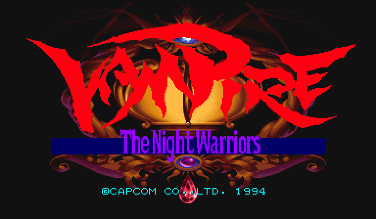 Vampire: The Night Warriors (Japan 940630) Title Screen